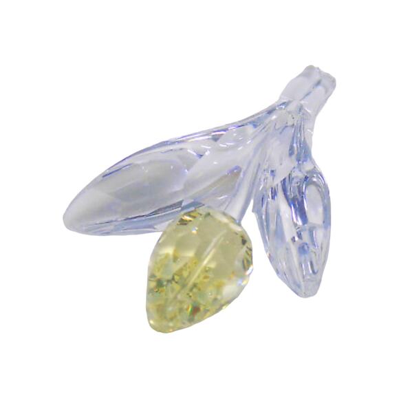 NEW Swarovski Crystal YELLOW TULIP FLOWER Swan Logo LG Faceted Bud SCS 2004 BOX - Picture 6 of 9